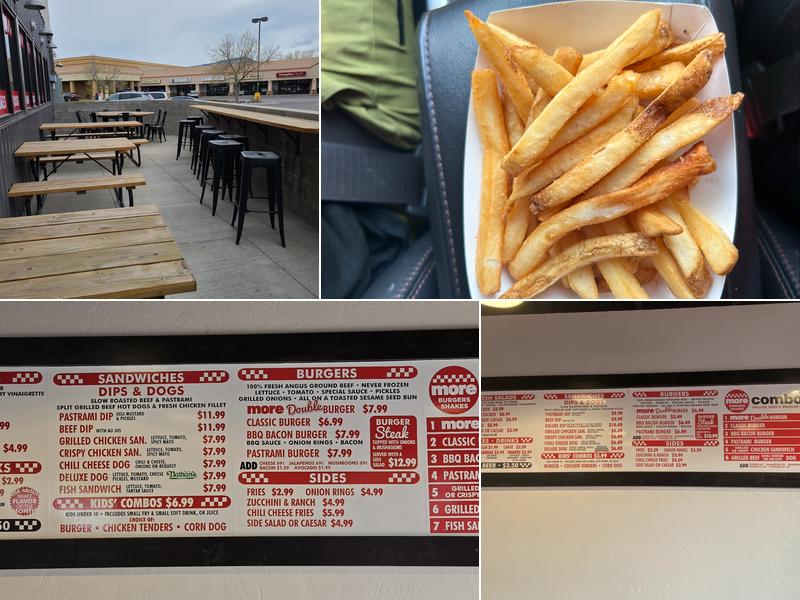 More Burger and Shakes Menu