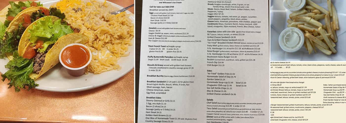 Copper Corner Cafe Menu