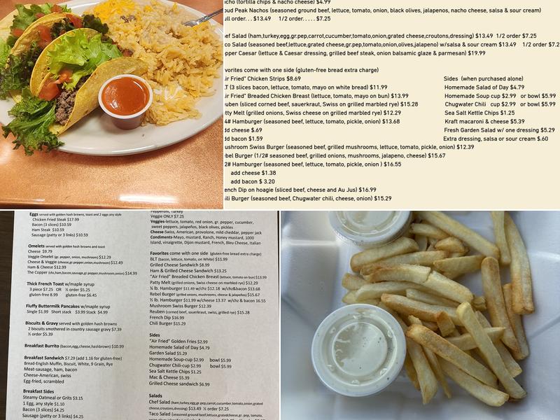 Copper Corner Cafe Menu