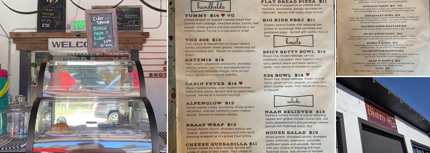 Cafe 6 three 4 Menu