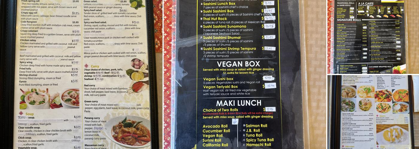 Thai Hut Menu