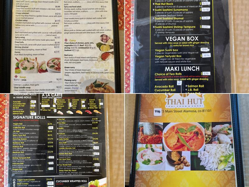 Thai Hut Menu