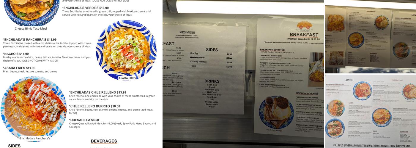 The Rolling Omelet Menu