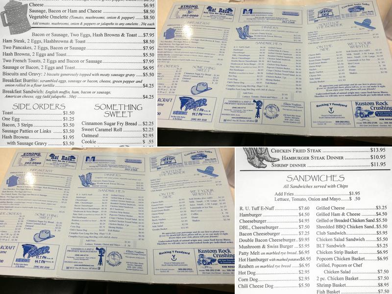 Antelope Creek Cafe Menu