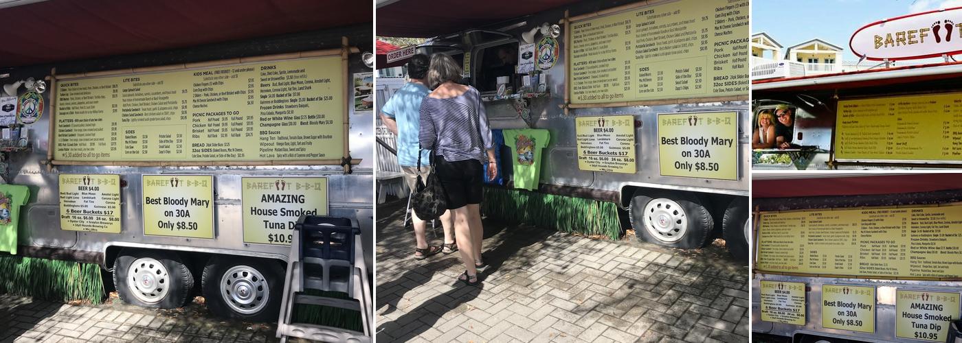 Barefoot BBQ Menu