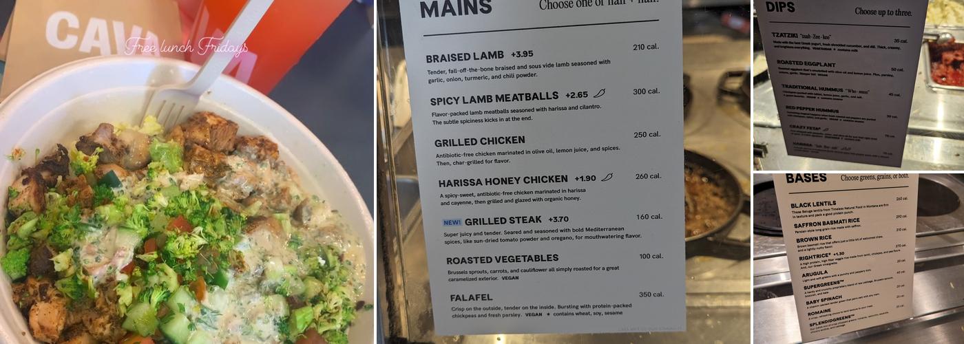 CAVA Menu