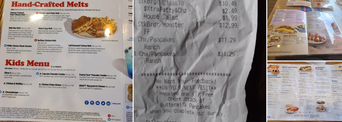 IHOP Menu