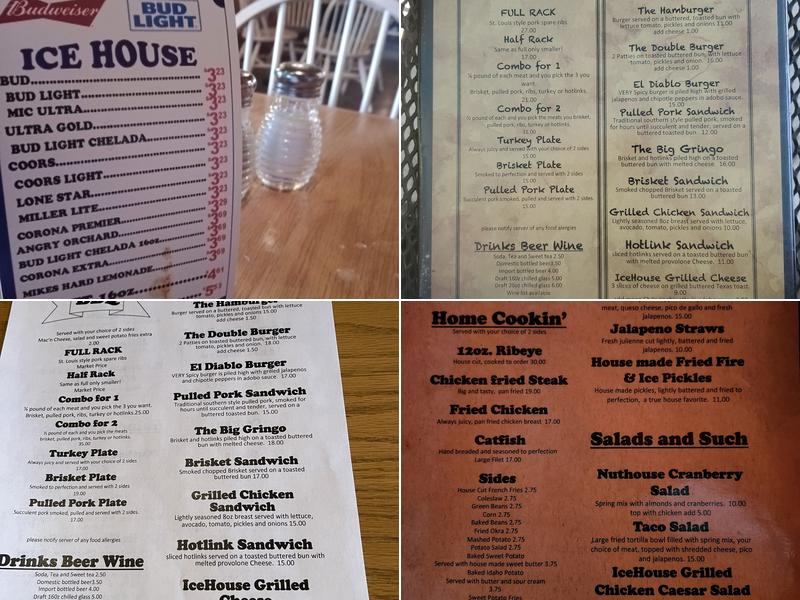 The Historic Ice House Menu