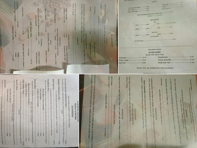 La Cosina Café Menu