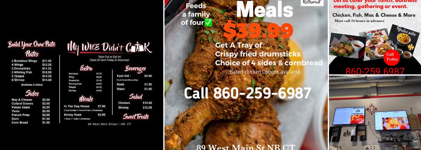 My wife didn't cook Menu