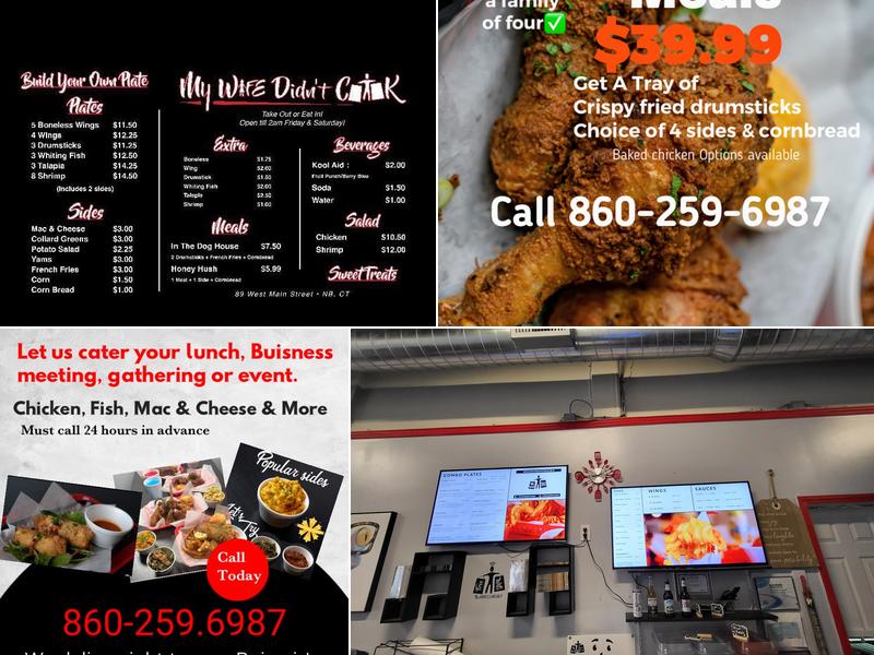 My wife didn't cook Menu