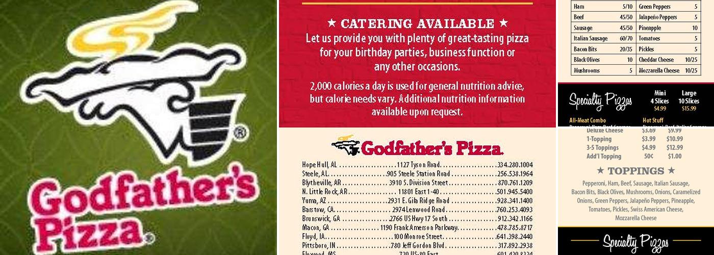 Godfather's Pizza Express Menu