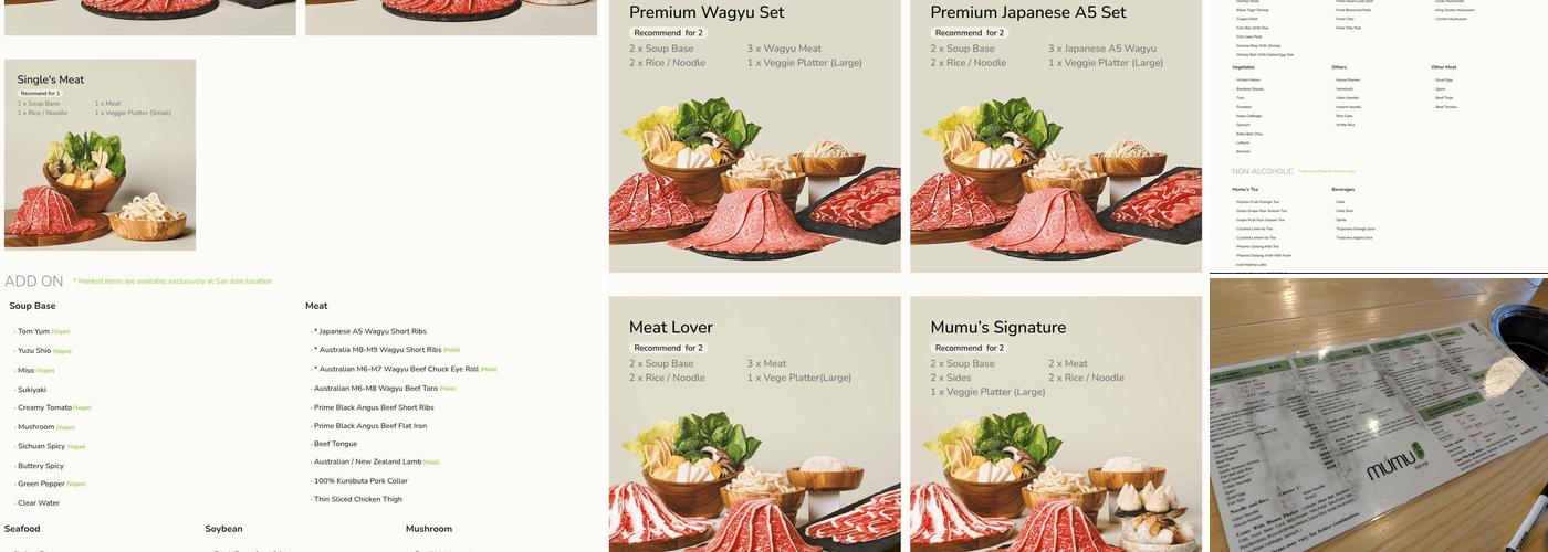 Mumu Hot Pot Menu