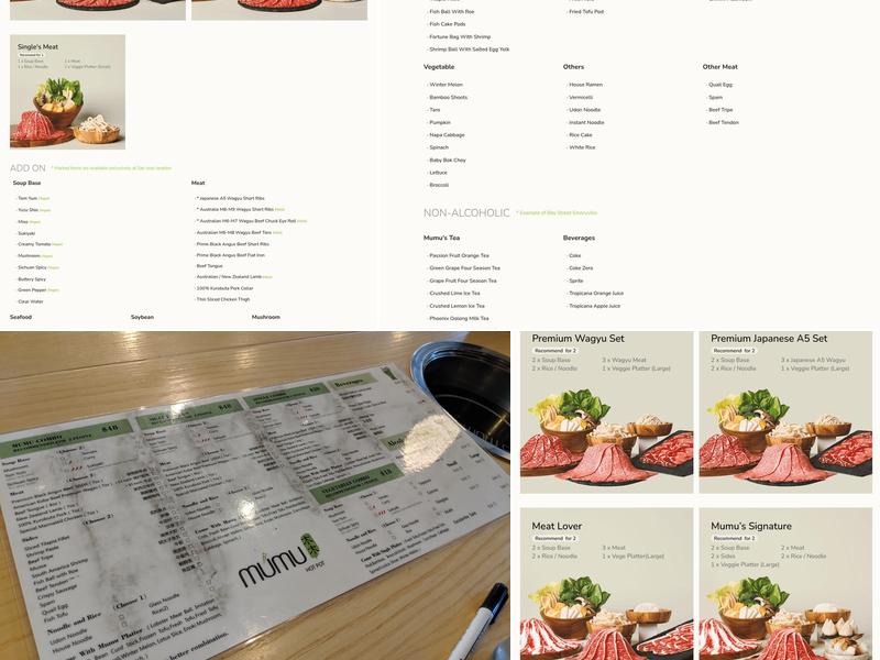 Mumu Hot Pot Menu