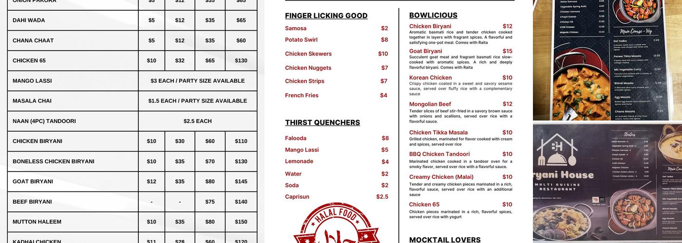 Biryani House Menu