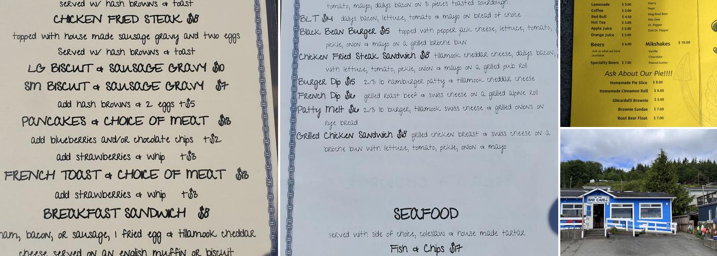 By the Bay Cafe Menu
