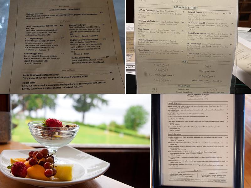 Lake Crescent Lodge Menu