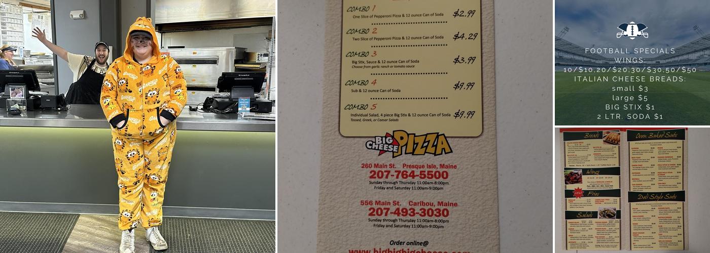 Big Cheese Pizza Menu