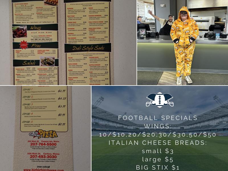 Big Cheese Pizza Menu