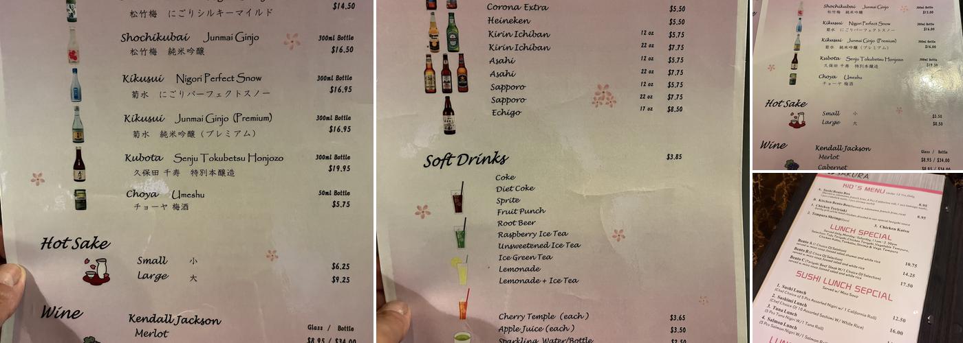 Sakura Menu