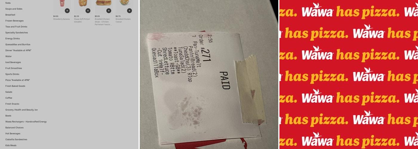 WAWA Gas Station Menu