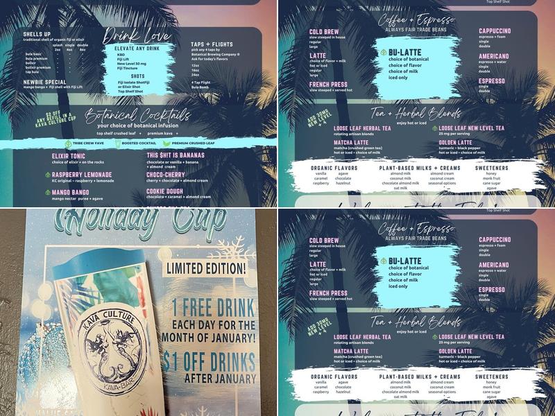 Kava Culture Kava Bar Menu