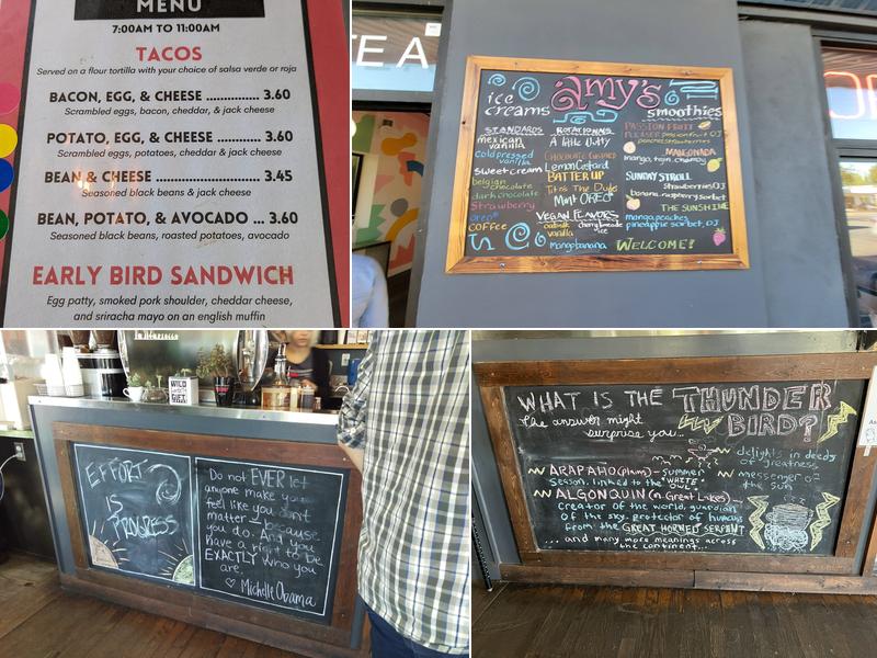 Thunderbird Coffee Menu