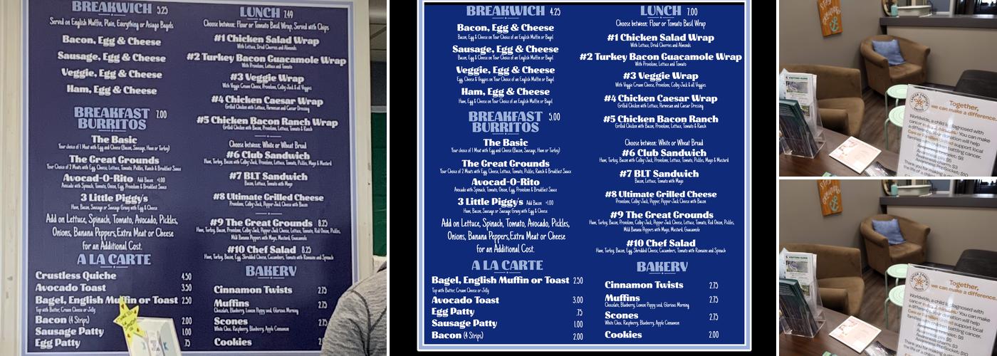 Great Grounds Coffee Menu