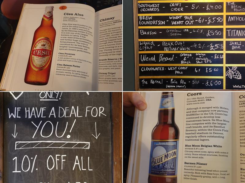 The Ale Club Menu