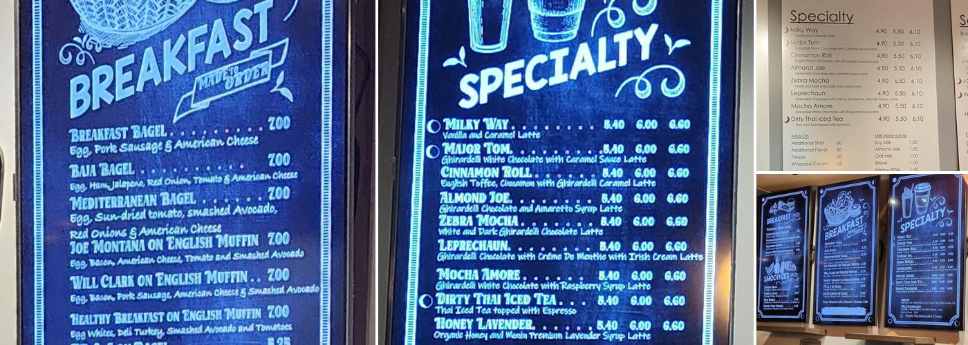 MoonBean's Coffee Menu