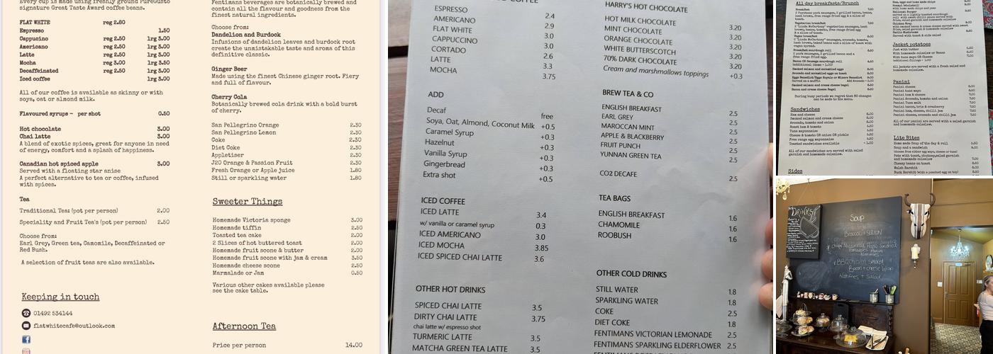Flat White Cafe Menu
