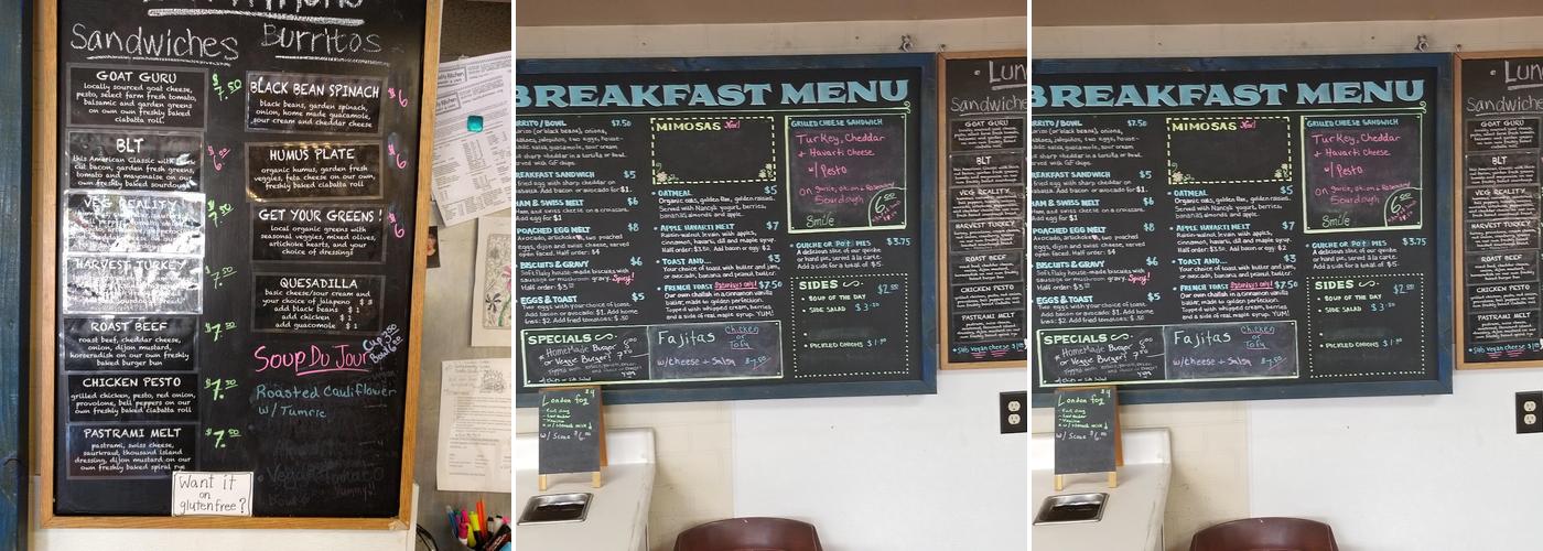 Reality Kitchen Menu