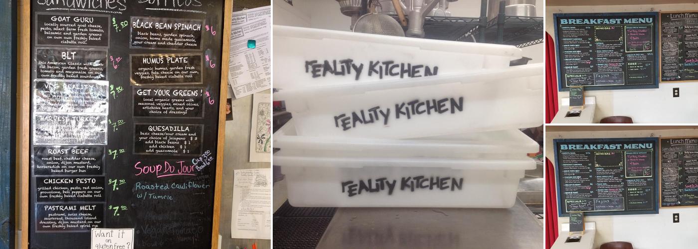 Reality Kitchen Menu