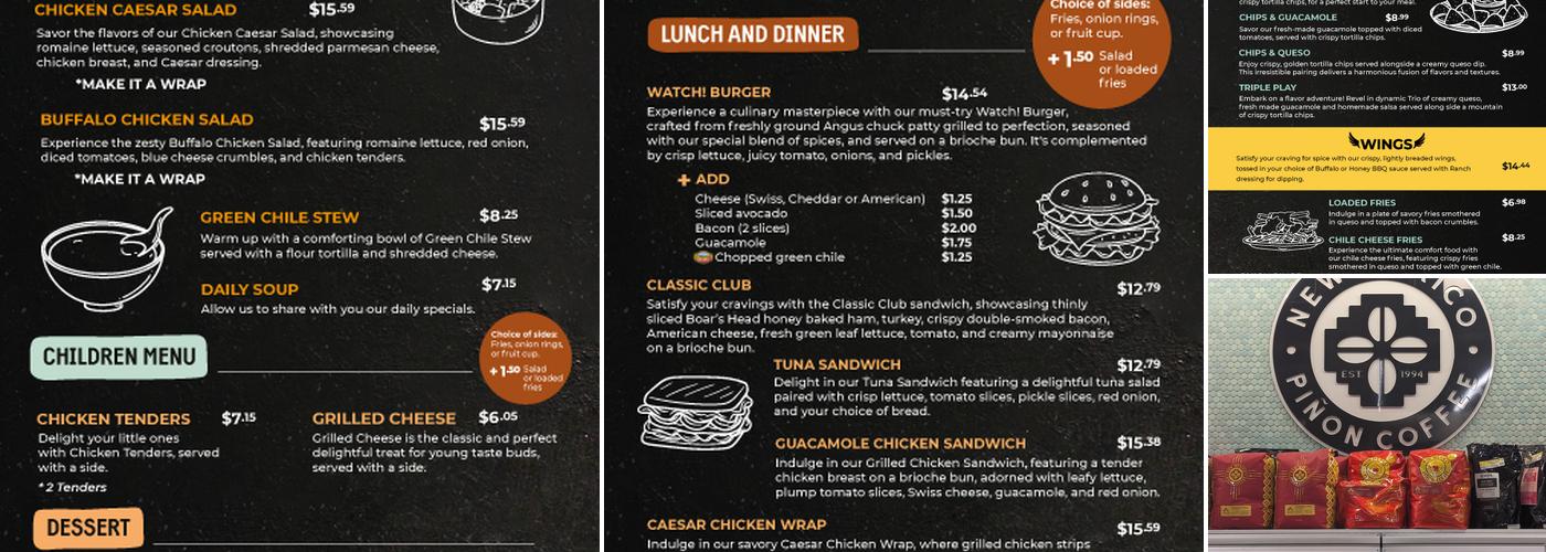 Black Mesa Coffee Co Menu