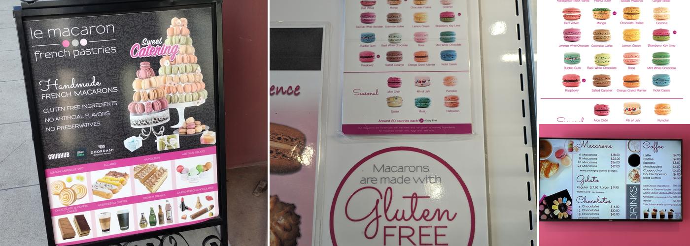 Le Macaron French Pastries Menu