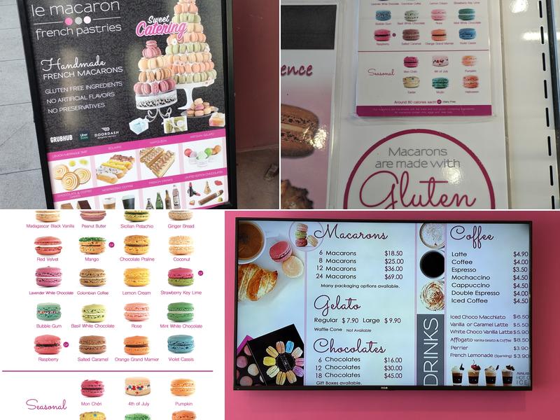 Le Macaron French Pastries Menu