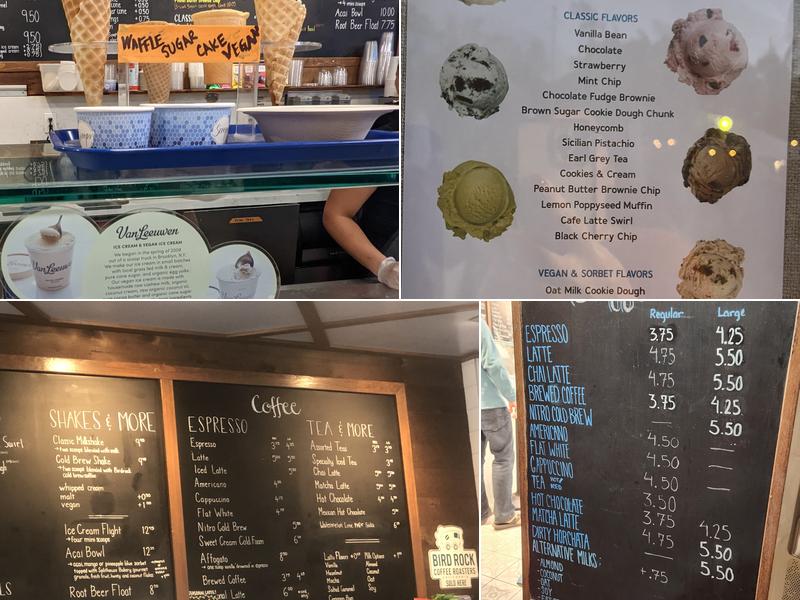 Scoops La Jolla Menu