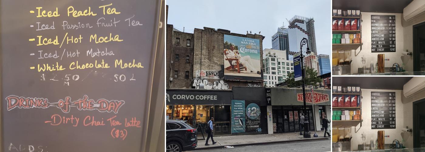 Corvo Coffee Menu