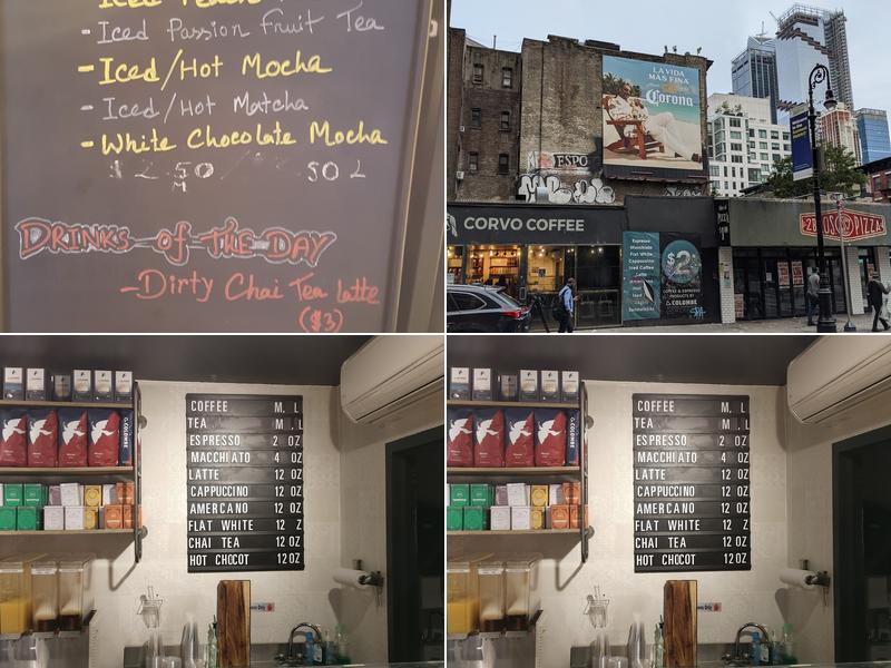 Corvo Coffee Menu