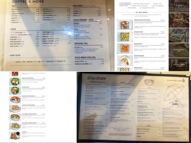 Bluestone Lane Garment District Coffee Shop Menu