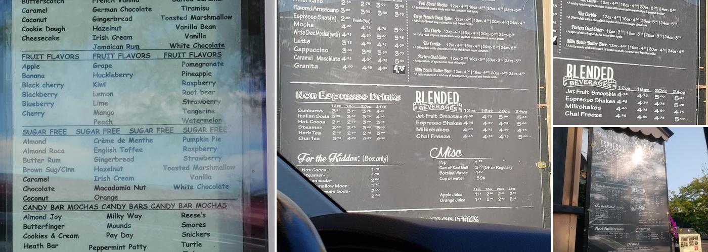 Second Wind Espresso Menu