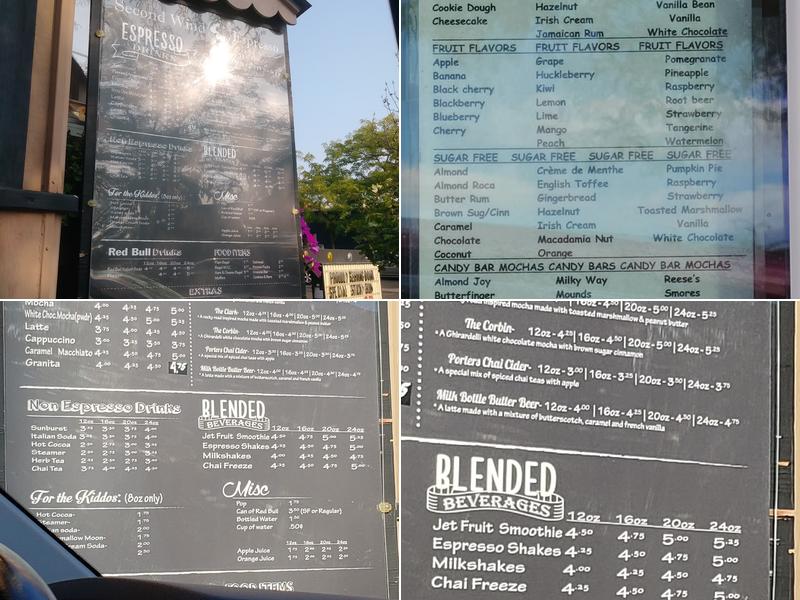 Second Wind Espresso Menu