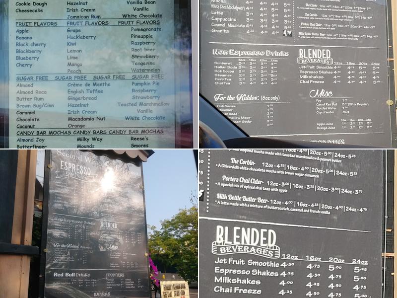 Second Wind Espresso Menu