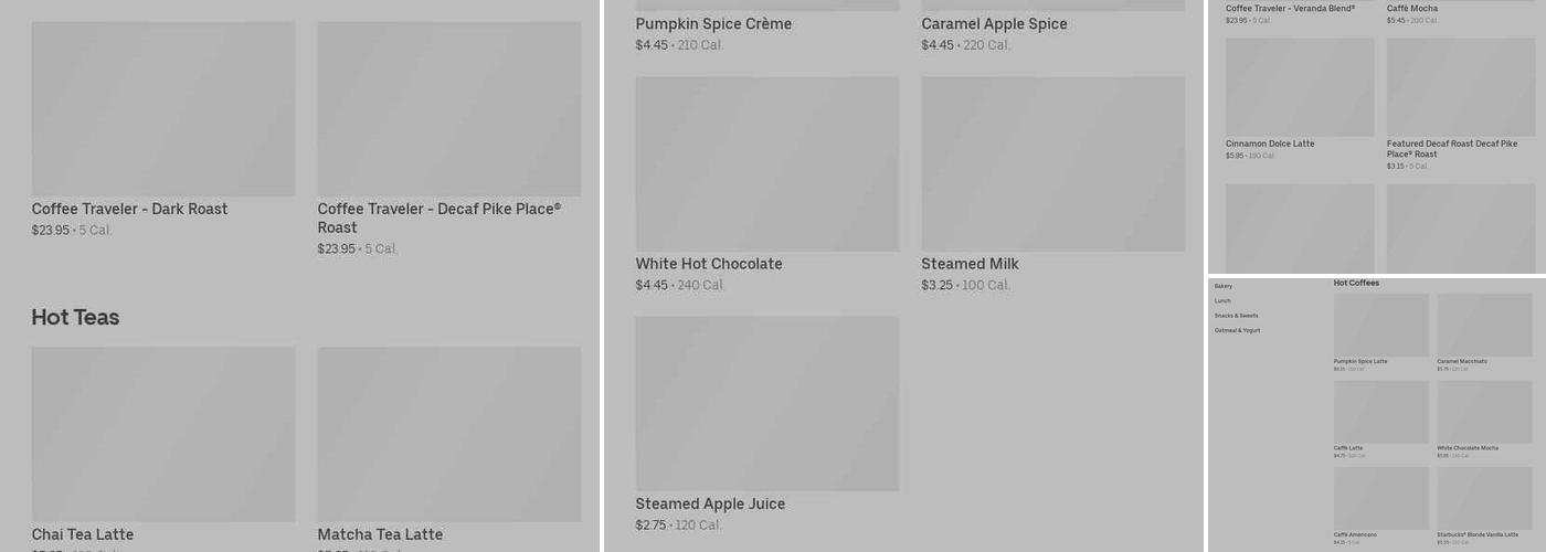 Starbucks Menu