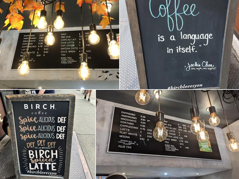 Birch Coffee Menu