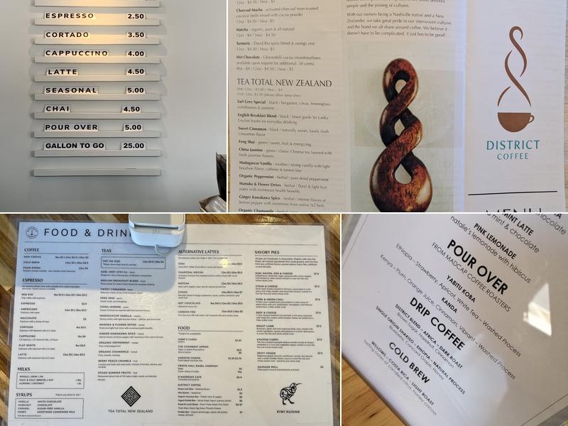 District Coffee Menu