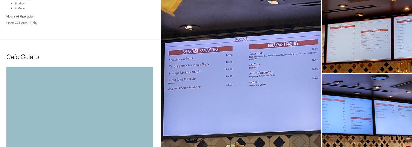 Palio Menu