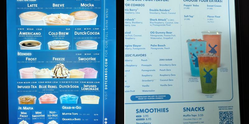 Dutch Bros Coffee Menu