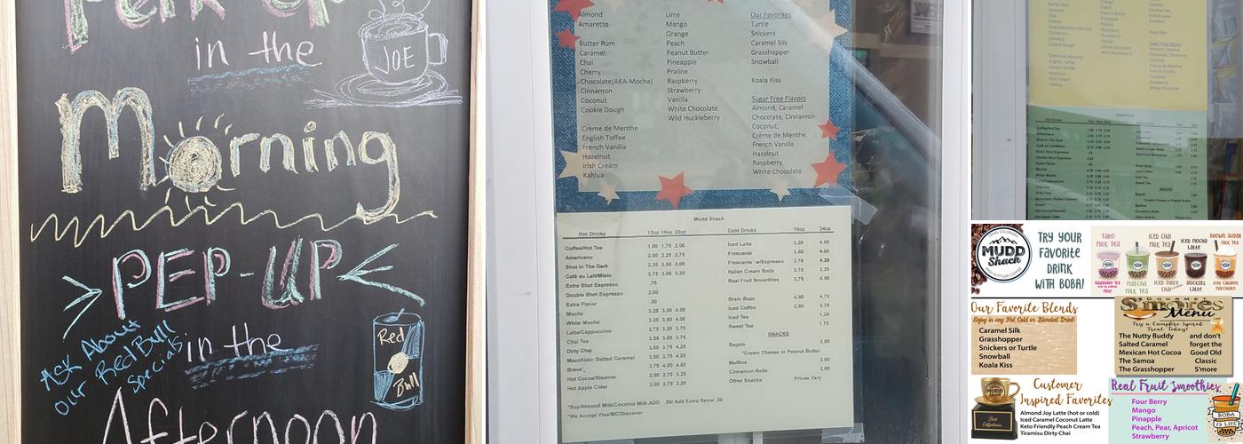 Mudd Shack Menu