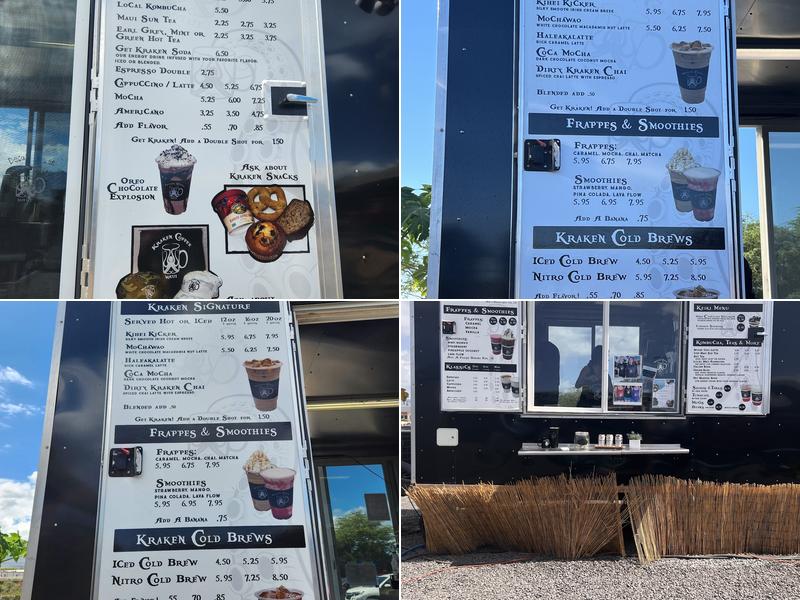 Kraken Coffee Kihei Menu
